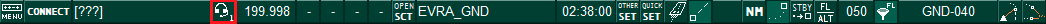 ES top green ribbon with the "headphones" button highlighted