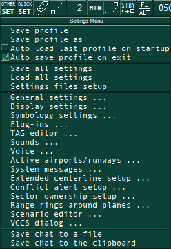 ES top green ribbon with "OTHER SET" selected